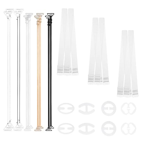 MAEXUS 24 Stück BH Klammer,BH Träger,Verstellbare BH Träger,BH-Trägerhalter,Elastische BH Schultergurte,Unsichtbarer BH-Trägerclip,BH Träger Halter Clips,Zur Befestigung von BH-Trägern von MAEXUS