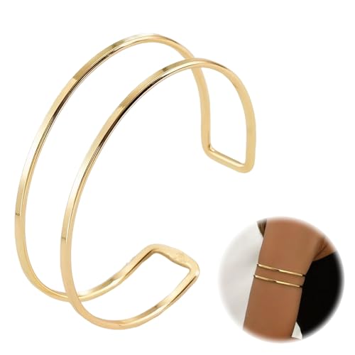 MAEXUS Offene Armband, Armreif, Armreif Gold Oberarm, Runde Armreifen, Armreif Gold, Minimalistische Armreifen, Stapelbare Armbänder für Männer und Frauen von MAEXUS