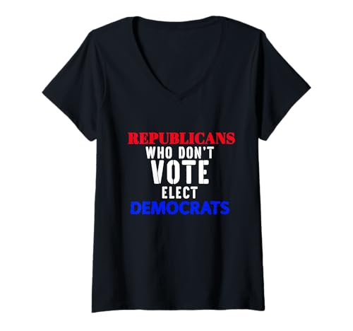 Damen Republikaner, die Nicht wählen gewählte Demokraten T-Shirt mit V-Ausschnitt Damen Republikaner, die Nicht wählen gewählte Demokraten T-Shirt mit V-Ausschnitt von MAGA Chic
