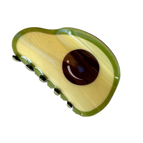 Modische Früchte Haarspange aus Acryl, Mittlere Größe - Perfekte für Frauen und Mädchen (Avocado) von MAGAM-Stoffe