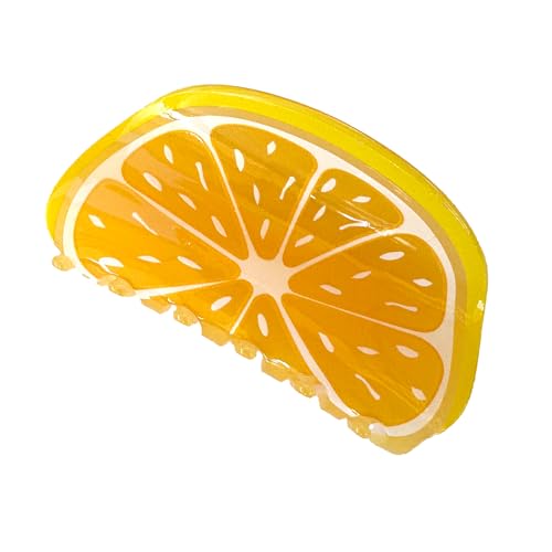 Modische Früchte Haarspange aus Acryl, Mittlere Größe - Perfekte für Frauen und Mädchen (Zitrone) von MAGAM-Stoffe