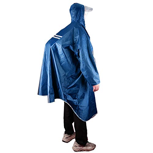 MAGARROW Outdoor Regenponcho Wasserdichter leichter Regenmantel Poncho mit verstellbarer Kapuze Regencape Regenjacke für Herren Damen Outdoor Radfahren Wandern (Blau) von MAGARROW