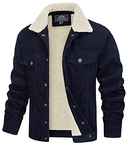 MAGCOMSEN Fleecefutter Jacke Männer Gefütterte Übergangsjacke Winter Freizeitjacke Warm Herrenjacke, Dunkelblau, 3XL MAGCOMSEN Fleecefutter Jacke Männer Gefütterte Übergangsjacke Winter Freizeitjacke Warm Herrenjacke, Dunkelblau, 3XL von MAGCOMSEN
