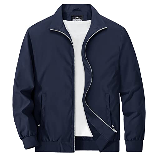 MAGCOMSEN Herren Übergangsjacke Lightweight Blouson Jacke Stehkragen Windbreaker Herren Outdoor Bomberjacke Casual Frühling Pilotenjacke US Army Jacken Dunkelblau XL MAGCOMSEN Herren Übergangsjacke Lightweight Blouson Jacke Stehkragen Windbreaker Herren Outdoor Bomberjacke Casual Frühling Pilotenjacke US Army Jacken Dunkelblau XL von MAGCOMSEN