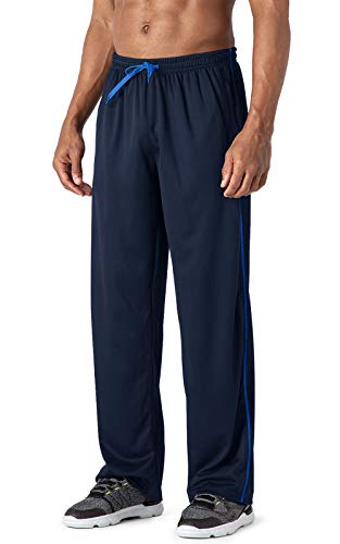 MAGCOMSEN Trainingshose Herren Outdoor Sporthose Atmungsaktiv Meshgewebe Hose Herren Sweatpants Open Hem Lounge Hose Lang Frühling Hosen mit Reißverschlusstaschen Dunkelblau M von MAGCOMSEN