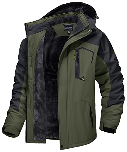 MAGCOMSEN Winterjacke Herren Wasserdicht Skijacke Winddicht Jacke Parka Übergangsjacke Fleecefutter Softshelljacke Winter Snowboardjacke Outdoor Wanderjacke Casual Jacke Armeegrün L MAGCOMSEN Winterjacke Herren Wasserdicht Skijacke Winddicht Jacke Parka Übergangsjacke Fleecefutter Softshelljacke Winter Snowboardjacke Outdoor Wanderjacke Casual Jacke Armeegrün L von MAGCOMSEN