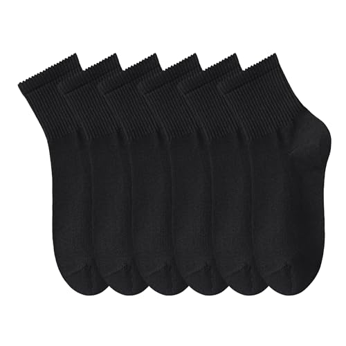 MAGIARTE 6 Paar Damen Mini Crew Knöchelsocken Reine Baumwolle Sportliche Freizeitsocken für Frauen(Mini Crew #01) von MAGIARTE