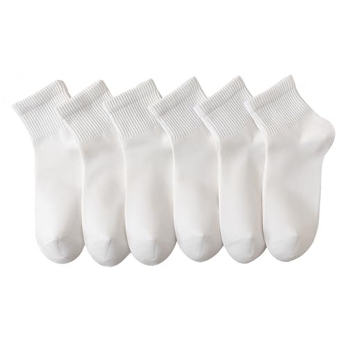 MAGIARTE 6 Paar Damen Mini Crew Knöchelsocken Reine Baumwolle Sportliche Freizeitsocken für Frauen(Mini Crew #02) von MAGIARTE