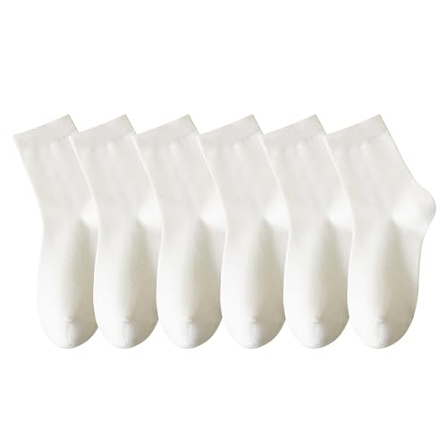 MAGIARTE 6 Paar Damen Mini Crew Socken Gekämmte Baumwolle Casual Athletische Viertel Kalbssocken (Multi Color#08) DE von MAGIARTE