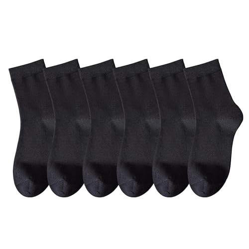 MAGIARTE 6 Paar Damen Mini Crew Socken Gekämmte Baumwolle Casual Athletische Viertel Kalbssocken (Multi Color#09) DE von MAGIARTE