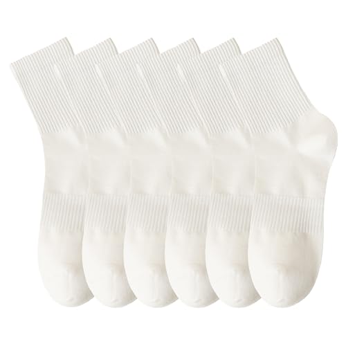 MAGIARTE Herren Mini-Crew Baumwolle Sportsocken Mehrfarbig Running Quarter Socken für Herren 6Paar(Color 01#L) DE von MAGIARTE