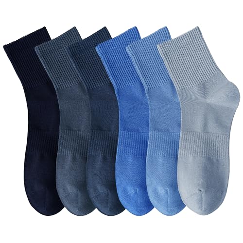 MAGIARTE Herren Mini-Crew Baumwolle Sportsocken Mehrfarbig Running Quarter Socken für Herren 6Paar(Color 10#L) DE von MAGIARTE