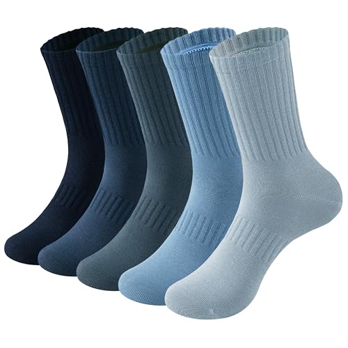 MAGIARTE Unisex Multifunktionale Baumwolle Sportsocken (no puffer) Crew Socken für Männer und Frauen 5 Paar (Multi#04-L) von MAGIARTE