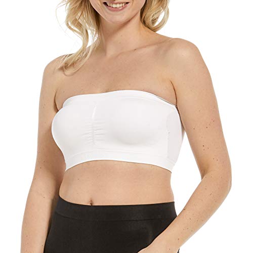 MAGIC BODYFASHION Damen Bandeau Bra BH, Weiß (White), L / 80C EU von MAGIC BODYFASHION