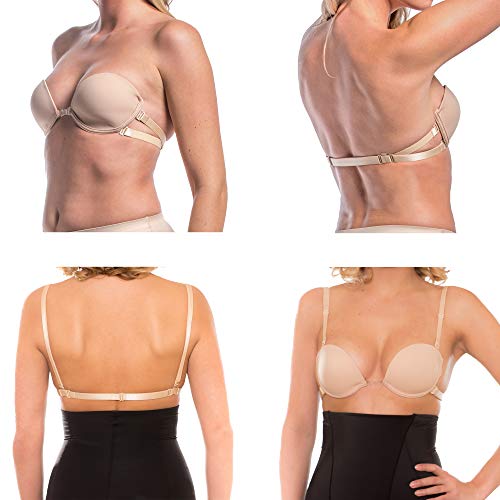 MAGIC Bodyfashion Damen Multiway BH multi way bra, Einfarbig, 80A/75B/70C (Herstellergröße: 2), Beige (latte 300) von MAGIC BODYFASHION