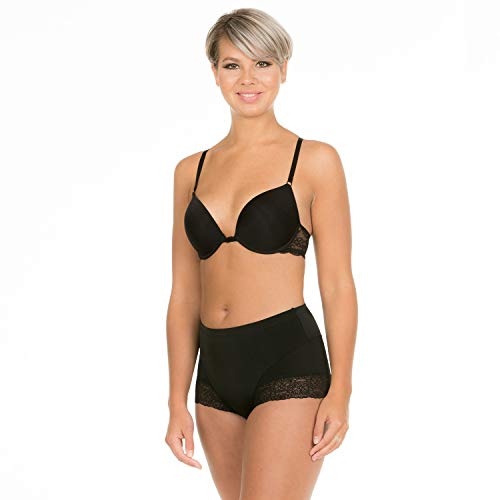 Magic Bodyfashion Damen Tummy Squeezer Lace Miederslip, Schwarz (Black 100), 36 (Herstellergröße: Medium) von MAGIC BODYFASHION