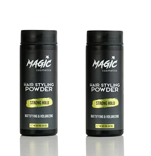 MAGIC COSMETICS Hair Powder Men | Unisex Root Hair Styling Powder | Matt Look | Anti-Gravity Powder Styler | Unsichtbare Textur | Sofortiges Volumen und Wurzelschub | Alle Haartypen | (40 g, 2er Pack) MAGIC COSMETICS Hair Powder Men | Unisex Root Hair Styling Powder | Matt Look | Anti-Gravity Powder Styler | Unsichtbare Textur | Sofortiges Volumen und Wurzelschub | Alle Haartypen | (40 g, 2er Pack) von MAGIC COSMETICS