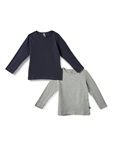 MAGIC KIDS WEAR Baby und Kinder Langarmshirt, 2er Pack Dark Navy (778), 110 von MAGIC KIDS WEAR