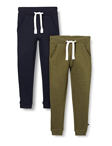 MAGIC KIDS WEAR Unisex Kinder 4130 Track Pants, 2er Pack Dark Olive (954), 128 EU von MAGIC KIDS WEAR