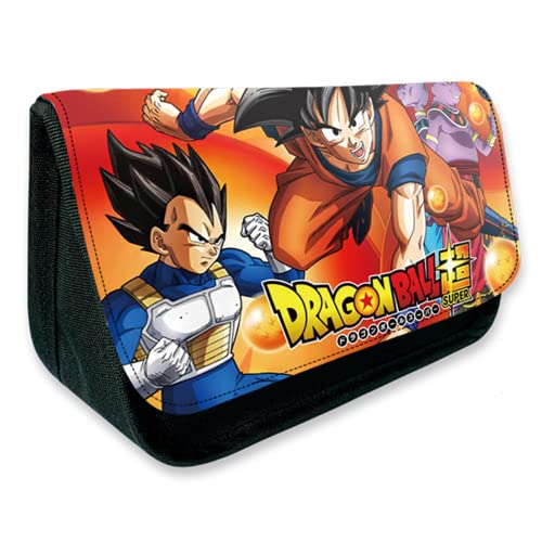 MAGIC SELECT Dragon Ball Federmäppchen mit Zwei Taschen mit großem Fassungsvermögen, Organizer aus Material, Drachenkugel, für Studenten mit abnehmbarem Segeltuchbezug, waschbar. Kindergepäck von MAGIC SELECT