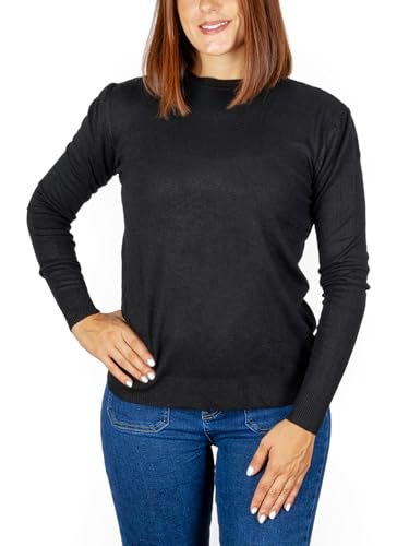 MAGIC SELECT Fein gestrickter Pullover für Frauen. Langarmpullover für Winter und Herbst. Rundhals-Pullover. Größe M von MAGIC SELECT