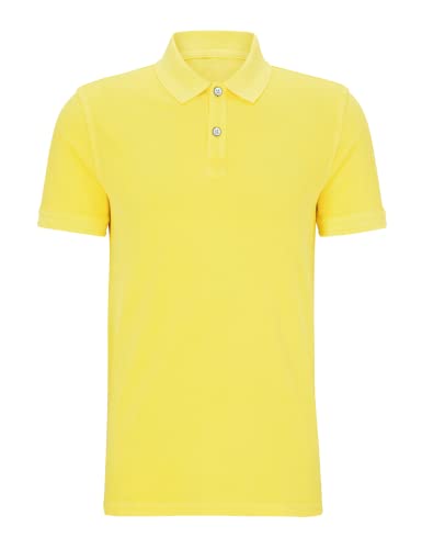 MAGIC SELECT Kurzarm-Polo für Herren. Lässiges Polo-Golf-T-Shirt. Tailliert und kurz. 100% Bambusfaser, gelb, L von MAGIC SELECT