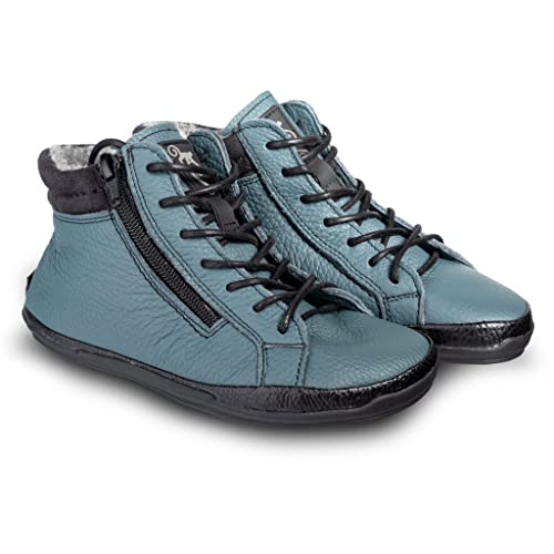 Magical Shoes Barfußschuhe für Jugendliche Winterschuhe Mädchen Jungen Bequem Leichtgewichts Alltagsschuhe warme Lederschuhe Alaskan Junior Marine 31 von Magical Shoes