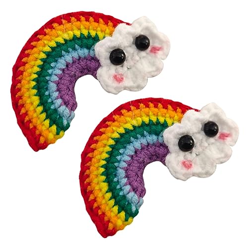 MAGICLULU 1 Paar Regenbogen Haars pange kinder haarspangen haarspange kinder Farbige haar styling Regenbogen-Ohrring-Ornamente haarschmuck Haarklammer Haarpflegezubehör Haarnadel Nähen Garn von MAGICLULU