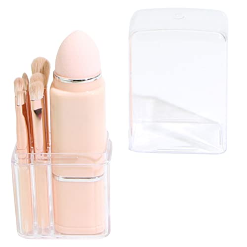 MAGICLULU 1 Satz 8 in 1 Make-up-pinsel Foundation-pinsel Concealer Pinsel Rougepinsel Tragbarer Make-up-pinsel Lidschatten Pinsel Bilden Make-up-tool Reisen Rosa Mini Lippenbürste Kunstfaser von MAGICLULU