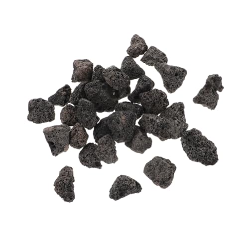 MAGICLULU 1 Satz Diffusorstein aus Vulkanstein natürlich Luft Dekoration Flamme Tragbar Duftstein Ornamente aus vulkanischem Stein Aromatherapie-Steine Vulkangestein Black von MAGICLULU