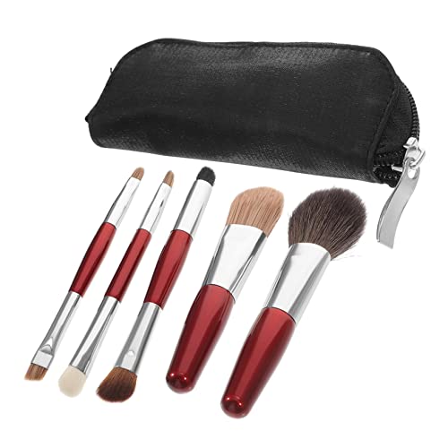 MAGICLULU 1 Set Make Up Pinsel Mit Tasche Reise Make Up Kosmetikpinsel Make Up Werkzeug Schönheitsbedarf Damen Make Up Zubehör Lippenpinsel Loser Puder Mädchen Lidschattenpinsel von MAGICLULU