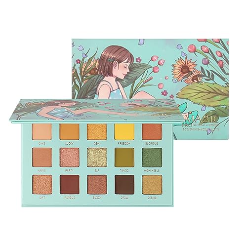 MAGICLULU Schimmernder Lidschatten 1 Stück 15 Make-up-zubehör Kosmetische Palette Erdbeer Stirnband Damen Lidschatten Kompakt Bunte Haarmanschetten Weiblicher Lidschatten Schimmern Kosmetik von MAGICLULU