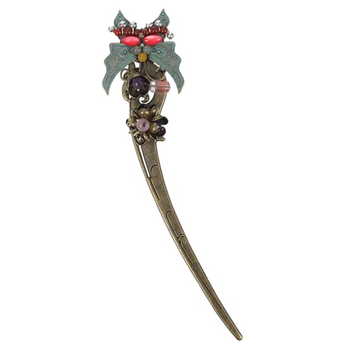 MAGICLULU 1 Stück Schmetterling Metall Haarnadel Frau Haarspange Vintage Haarspange Haarstäbchen Chinesischer Haarstab Eleganz Haarstab Haarschmuck Retro Haarstab Retro Haarstäbchen von MAGICLULU