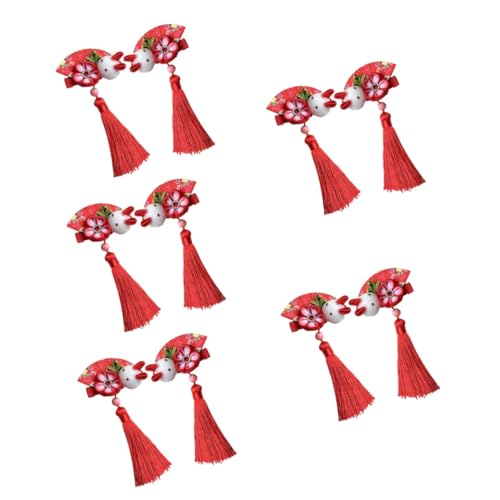 MAGICLULU 10 Stk Hasenhaarspange im japanischen Stil Haarspangen Haarnadel Haarschmuck für Mädchen Hanfu Haarspange Haarklammer Kaninchen Haarspange japanische Haaraccessoires Quaste China von MAGICLULU