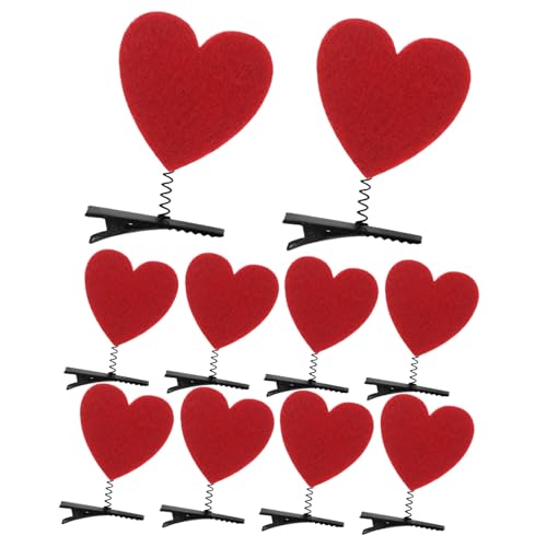 MAGICLULU 10stücke Teiliges Set Herz-haarspangen Zum Valentinstag Süße Accessoires Für Mädchen Und Frauen Partygeschenke Haarschmuck von MAGICLULU