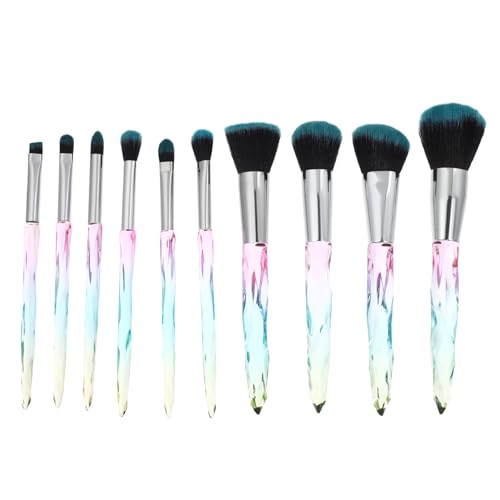 MAGICLULU 10-teiliges Set Make-up-pinsel Mit Kunststoffgriff Bilden Mischen Von Lidschattenpinseln Anzüge Faser-make-up Make-up-pinsel Für Mädchen Diamant-sets Glas Bürste Faserwolle Damen von MAGICLULU