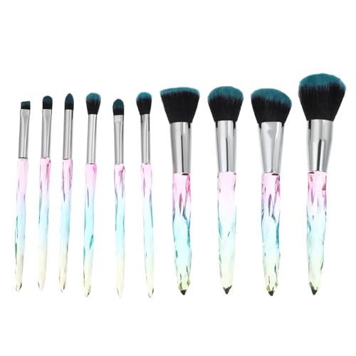 MAGICLULU Foundation-make-up-pinsel-set Weiche Nylonfaser 10-teilig Kristallgriff Make-up-tool Für Damen von MAGICLULU