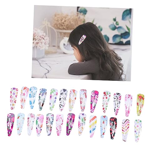 MAGICLULU 100 Stk Haarspangen haarschmuck elegant the gift metall Druckknöpfe für Mädchen Schnappclips für Haare Haarklammer Haarnadel Erdfarben Knopf Combo-Platte Schnalle Fräulein Blumen von MAGICLULU