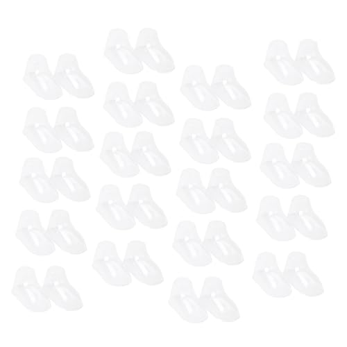 MAGICLULU 100 Stück Transparente Kunststoff babysockenhalter Stabile Babyfüße Schuhform für Kindersocken und Lauflernschuhe Praktischer Schuhständer zur Schonung und Präsentation von von MAGICLULU