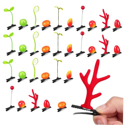 MAGICLULU 100stücke Sprossenclips Für Frauen Kleine Pflanzensprossen Haarnadeln Party Haarspangen Sprossenclips Für Rave Zubehör Sprossenhaarclip Für Cosplay von MAGICLULU