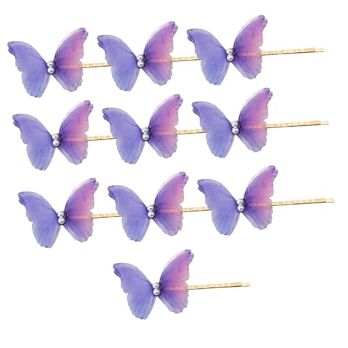 MAGICLULU 10St Schmetterlings-Haarspange blaue haarzusätze Hochzeitsdekoration Haarspangen Haarnadel Haarklammer -Haarspange Haarspange für Kinder dicht Kopfbedeckung Seitenclip Fräulein von MAGICLULU