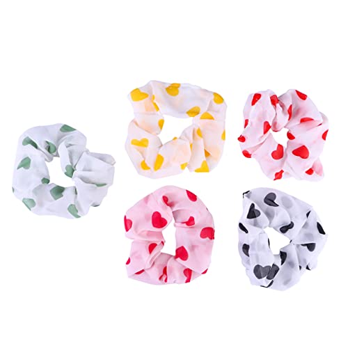 MAGICLULU 10st Chiffon Stoff Dickdarm Ring Sommer Haargummis Kopf Binden Punkt Haargummis Softball-haargummis Strecken Haarseile Haare Aus Stoff Frühling Und Sommer Mädchen Kopfbedeckung von MAGICLULU