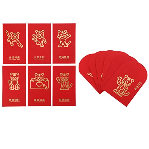 MAGICLULU 12 2022 Jahr des roten Umschlags des Tigers Chinese New Year chinesisch neujahr für Jahr Inhaber von Geschenkkarten für Jahr Hochzeitsgeldbörse von MAGICLULU