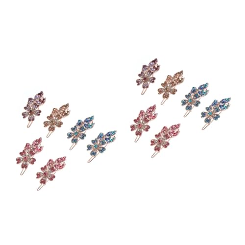 MAGICLULU 12 Stk Blumenhaarnadeln aus Strass Haarspangen für Mädchen Haarklammer Haar Strass haar spangen haarclips Strass-Haarnadel Blumen Haarnadeln Strasssteine Klammern von MAGICLULU