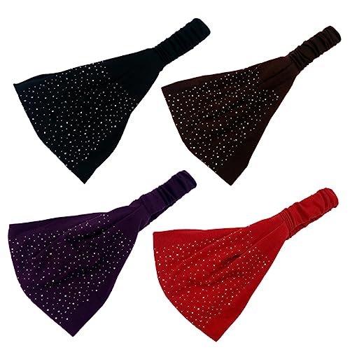 MAGICLULU 12 Stk Elastisches Stirnband Mit Strass Breite Stirnbänder Damen Stirnbänder Elastische Stirnbänder Aus Baumwolle Trainings-haarbänder Yoga Frau Koreanische Version Kopfbedeckung von MAGICLULU