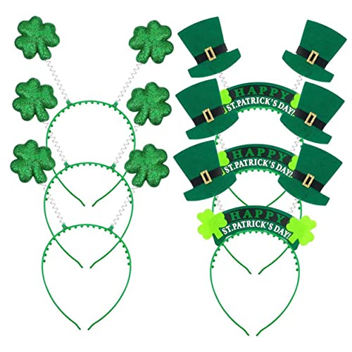 MAGICLULU 12 Stk Irisches Stirnband Kappendekorationen grünes Stirnband kinder haarschmuck fasching haarreif Haarband Haargummis Stirnbänder für Damen Kopfbedeckung für st. Patricks Day von MAGICLULU