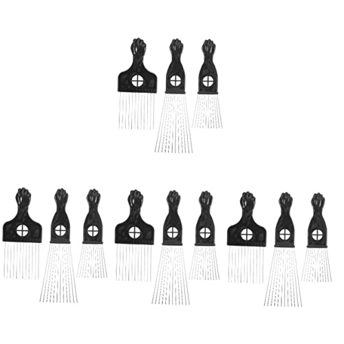 MAGICLULU 12 Stk Kamm Haarhalter Für Männer Herrenkämme Für Die Haare Afro-pick Aus Metall Männerkämme Für Haare Bart-kit Wählen Haarbürste Für Lockiges Haar Mann Haarnadel Heben Edelstahl von MAGICLULU