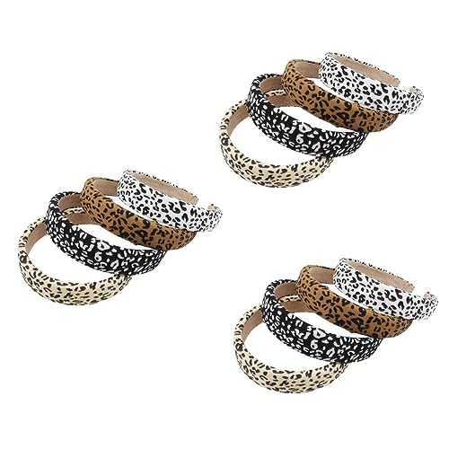 MAGICLULU 12 Stk Leoparden-Stirnband Haarschmuck für kurzes Haar Vintage-Stirnband Haarband Haargummis Mode-Stirnband Statement-Stirnbänder für Frauen bilden Kopfbedeckung Tier Schal Damen von MAGICLULU