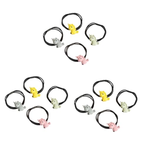 MAGICLULU 12 Stk Pferdeschwanzhalter Haargummis für Mädchen Haarbänder Seile haarband set einhornhaarreif einhorn haargummi Mädchen Haargummi elastisch Stirnband Ring von MAGICLULU