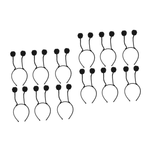 MAGICLULU 12 Stk Pelzknäuel-Stirnband haar zubehör haarschmuck Anzüge für Kinder schwarze Accessoires für Frauen Tier Anzug Party-Kopfschmuck Party-Stirnband Karikatur Haarnadel Antennenkopf von MAGICLULU